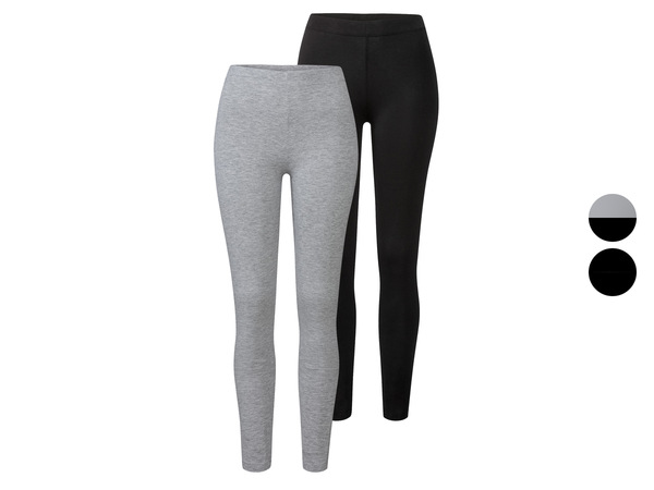 Bild 1 von esmara® Damen Leggings, 2 Stück, normale Leibhöhe