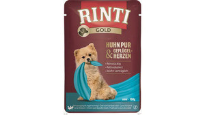 RINTI Hundenassfutter Gold Huhn Pur & Geflügelherzen
