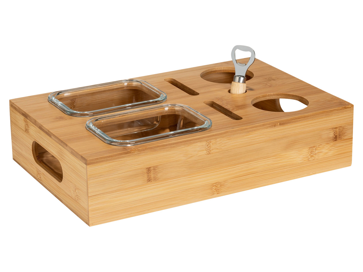 Bild 1 von Wenko Snack Bar, aus Bambus, mit Glas-Schalen