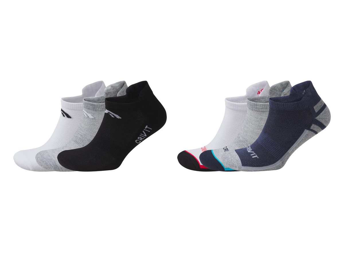 Bild 1 von CRIVIT Herren Sport-Sneakersocken, 3 Paar, hoher Baumwollanteil