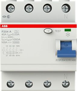 ABB FI-Schutzschalter, Pro M compact
, 
40 A, 4-polig, 0,03 A