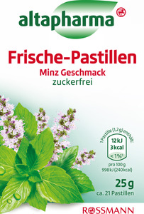 altapharma Frische-Pastillen Minz Geschmack 2.20 EUR/100 g