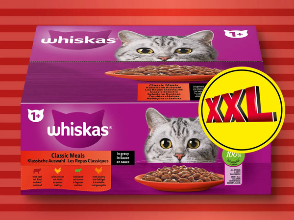 Versandhandel mit großer Produktauswahl Whiskas Multipack XXL, ansehen! von g 21,99 Lidl 80x für 85 €