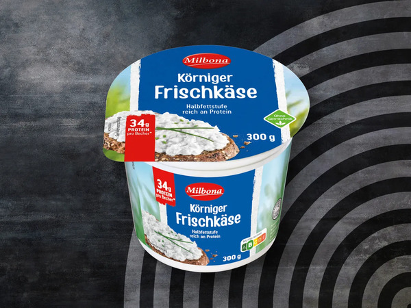 Milbona Körniger Frischkäse, 300 g von Lidl für 1,49 € ansehen! | Billiger Montag