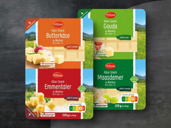 Milbona Käse-Snack in 220 g Würfeln, von 2,69 Lidl € für ansehen