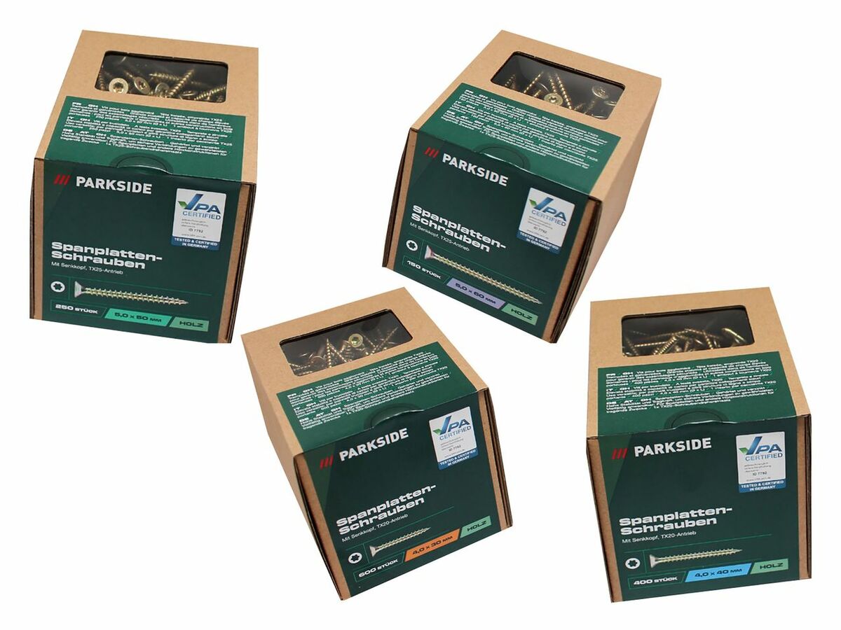 Bild 1 von PARKSIDE® Spanplattenschrauben, 
         Set