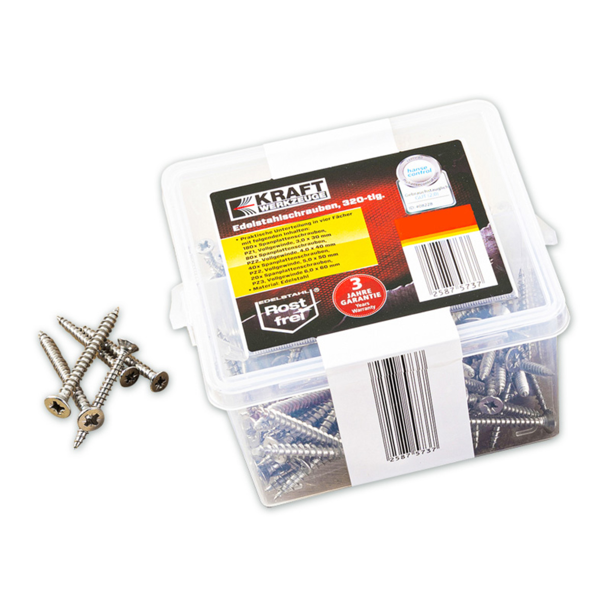 Bild 1 von Kraft Werkzeuge Edelstahl-Spanplattenschrauben