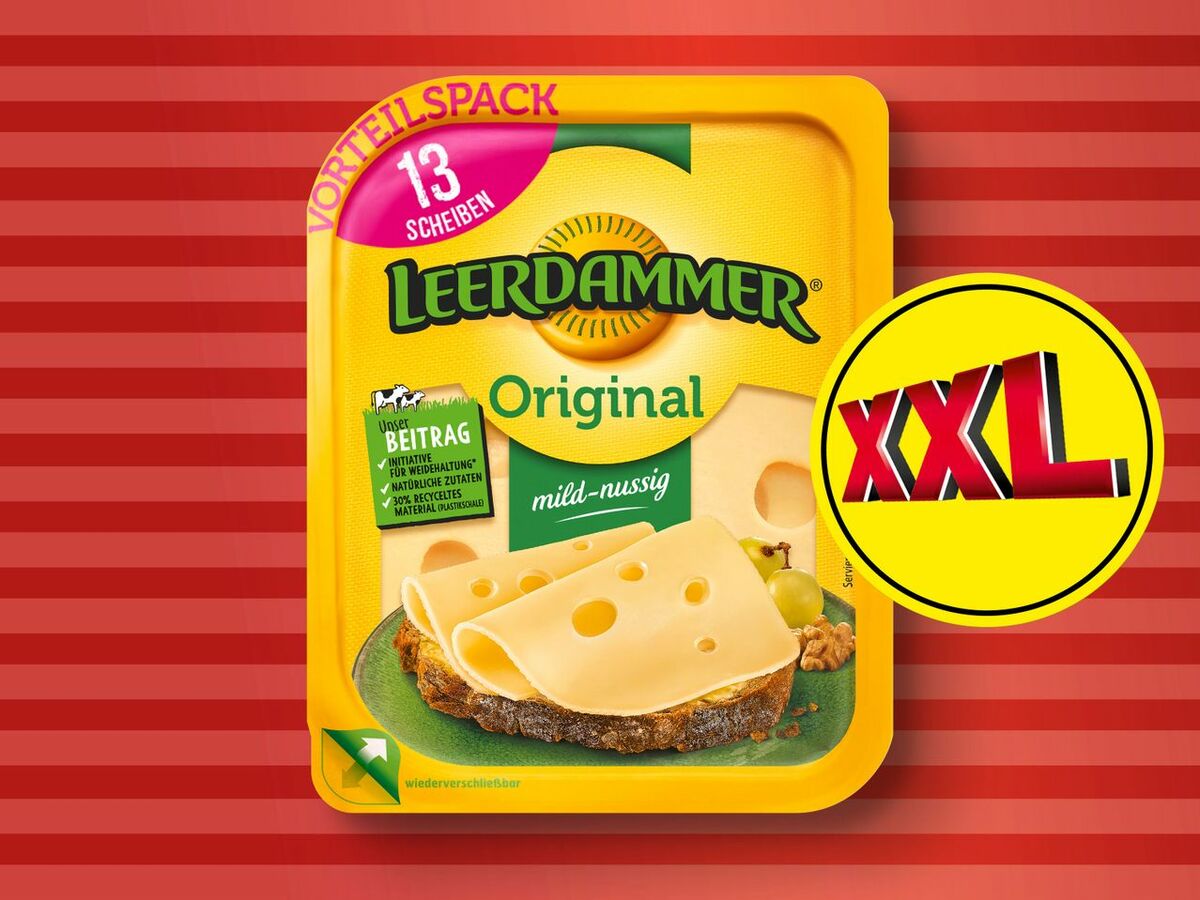 Bild 1 von Leerdammer Käsescheiben XXL, 
         260/225 g