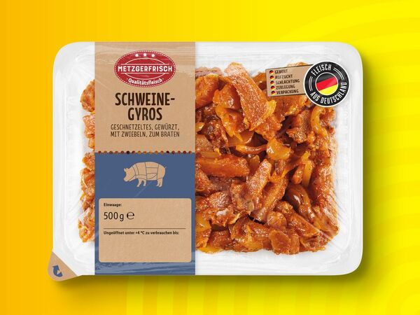 Metzgerfrisch Schweine-Gyros, 500 g von Lidl für 3,29 € ansehen! | Billiger Montag