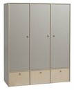 Bild 1 von Kleiderschrank ANNISSE 160x200 3 Türen grau/natur