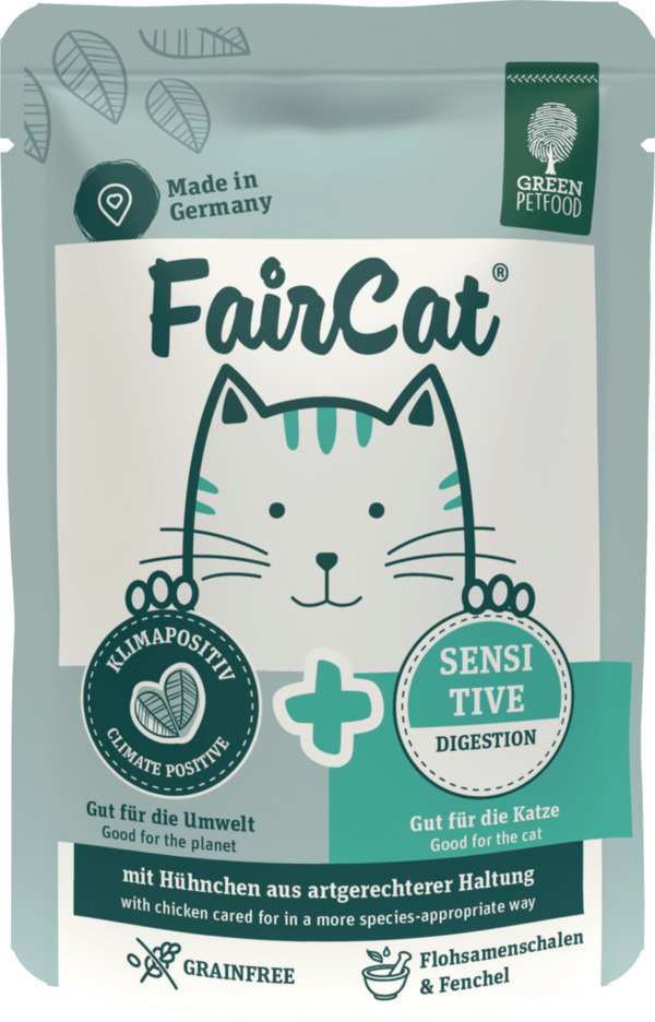 Bild 1 von Green Petfood Nassfutter Katze sensitive Digestion mit Hühnchen, FairCat