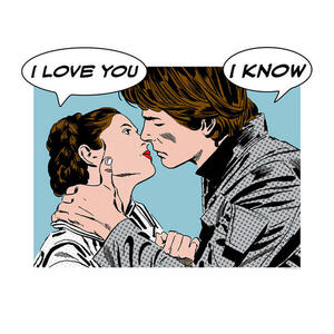 Komar Wandbild Star Wars Classic Comic Quote Leia Star Wars - Classic B/L: ca. 50x40 cm
