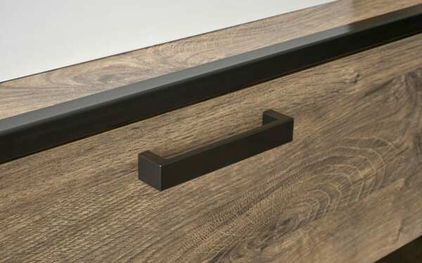 Bild 2 von Vito - Waschbeckenunterschrank Spell, Haveleiche-Nachbildung/schwarz, inkl. Becken