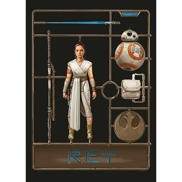 Bild 1 von Komar Wandbild Star Wars Toy Rey Star Wars B/L: ca. 80x70 cm