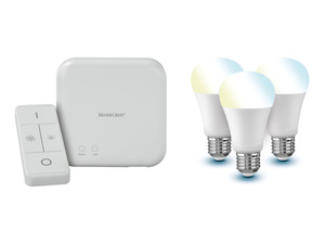 LIVARNO home Starter Kit Gateway + 3x Leuchtmittel Zigbee Smart Home