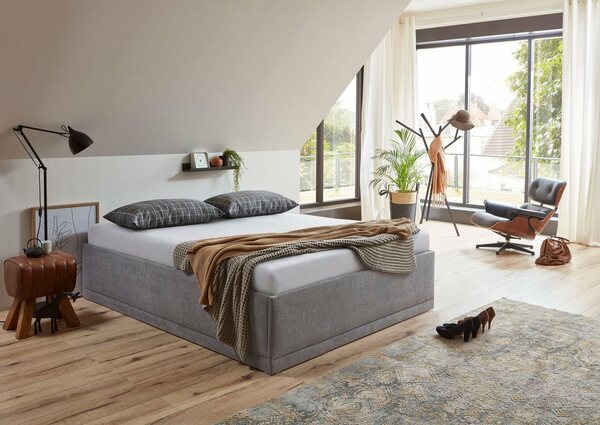 Bild 1 von Westfalia Schlafkomfort Polsterbett Texel, Standardhöhe mit Zierkissen, Bettkasten bei Ausführung mit Matratze