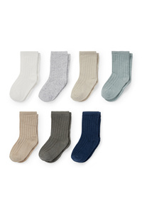 C&A Multipack 7er-Baby-Socken, Grau, Größe: 15-17