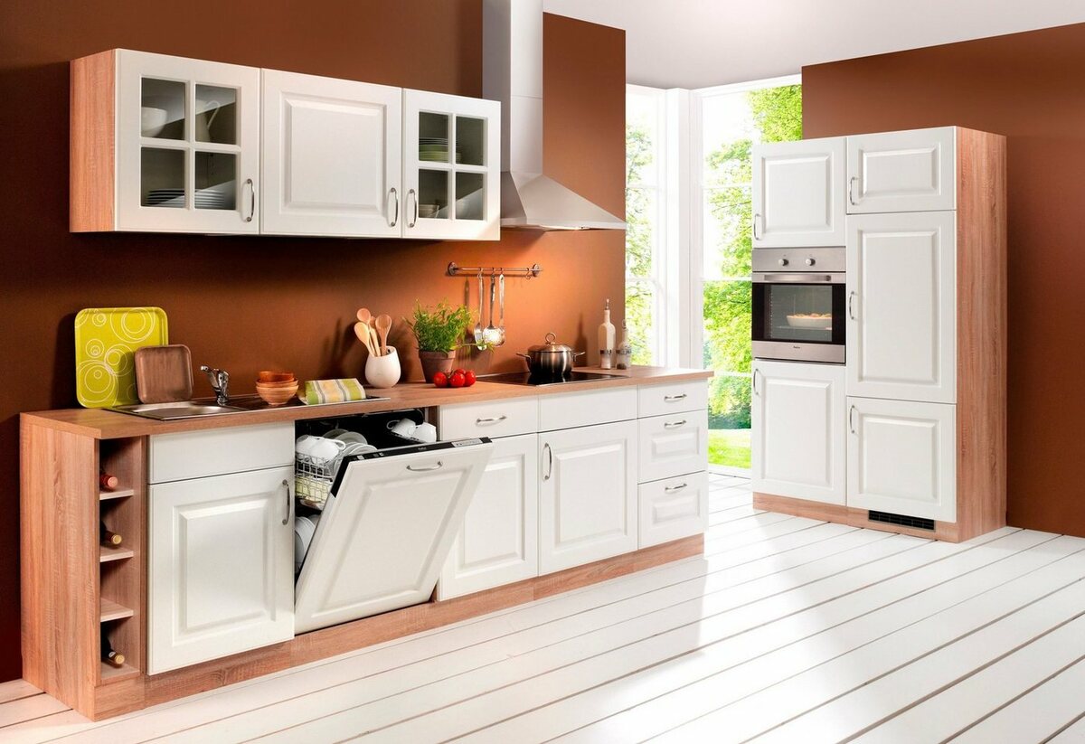 Bild 1 von Wiho Küchen Seitenschrank Tilda Breite 50 cm, Höhe 180 cm, Beige|weiß