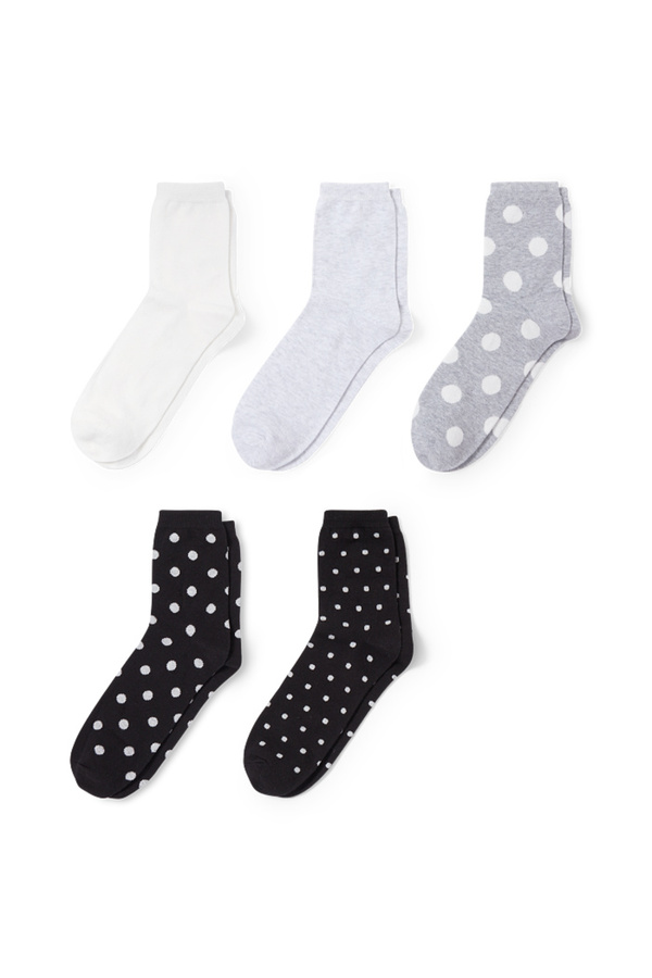 Bild 1 von C&A Multipack 5er-Socken-gepunktet, Schwarz, Größe: 35-38