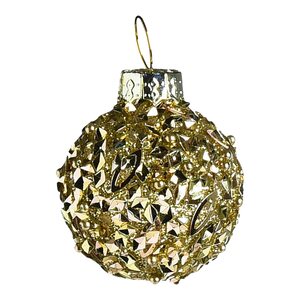 Weihnachtskugel Glittergranulat, D:3cm, gold