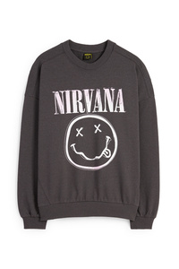 C&A CLOCKHOUSE-Sweatshirt-Nirvana, Grau, Größe: XS