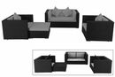 Bild 1 von OUTFLEXX Loungemöbel-Set, 5 Personen, schwarz, Polyrattan, wasserfeste Kissenbox