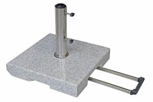 DOPPLER Trolley Granitsockel, Edelstahl/Granit, 40 kg, für Schirmstöcke von 32-60 mm