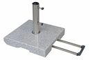 Bild 1 von DOPPLER Trolley Granitsockel, Edelstahl/Granit, 40 kg, für Schirmstöcke von 32-60 mm