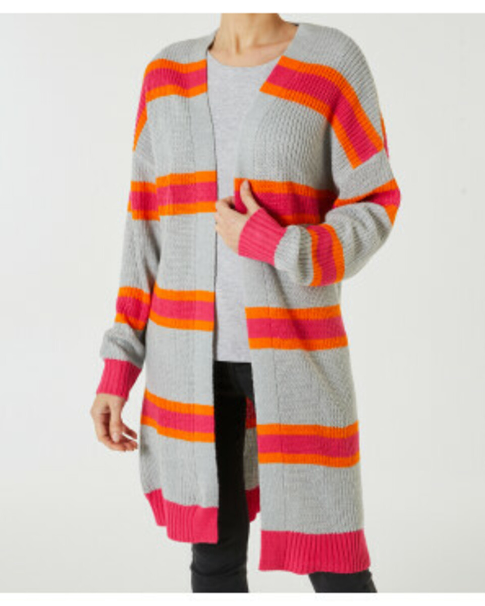 Bild 1 von Longcardigan
       
      Janina, offene Form
     
      grau melange