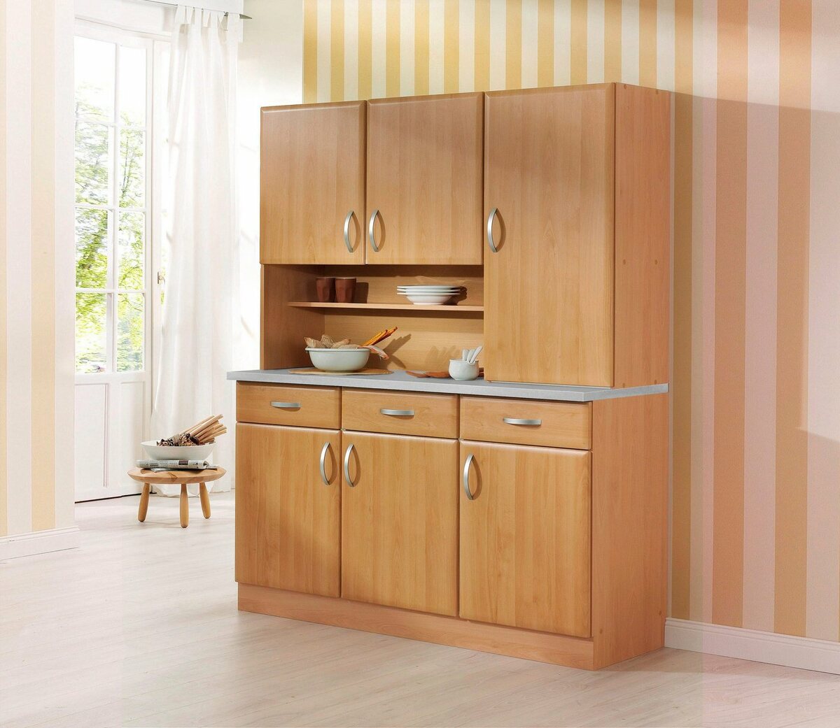Bild 1 von Wiho Küchen Küchenbuffet Küchenbuffet Prag, Breite 150 cm, Beige