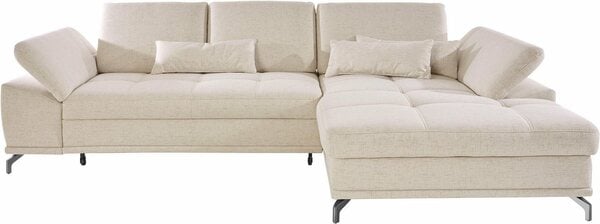 Bild 1 von Places of Style Ecksofa Costello, incl. Sitztiefenverstellung und Armlehnfunktion, incl. 3 Nierenkissen, Beige