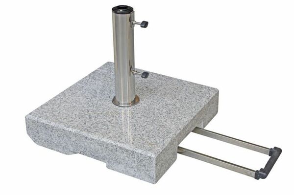 Bild 1 von DOPPLER Trolley Granitsockel, Edelstahl/Granit, 50 kg, für Schirmstöcke von 32-60 mm