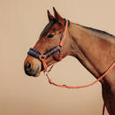 Bild 1 von Halfter + Führstrick Pferd/Pony - Comfort orange/blauschwarz Blau|orange