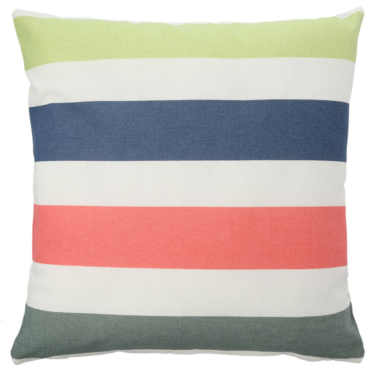 Bild 1 von Kissenhülle mit Streifen WEISS / HELLGRÜN / DUNKELBLAU