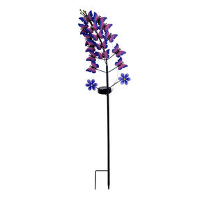 Näve Solarleuchte Viola, Violett, Metall, 11x76 cm, Solarleuchten