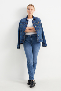C&A Slim Jeans-Mid Waist-LYCRA®-recycelt, Blau, Größe: 40