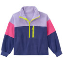 Bild 1 von Mädchen Fleece-Pullover mit Farbteilern DUNKELLILA / HELLLILA / PINK