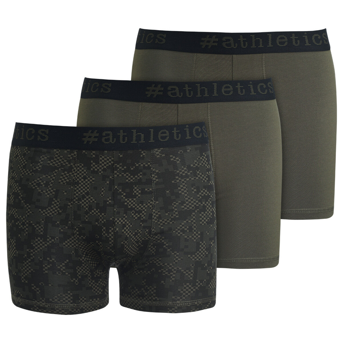 Bild 1 von 3 Herren Retroshorts im Set OLIV / SCHWARZ