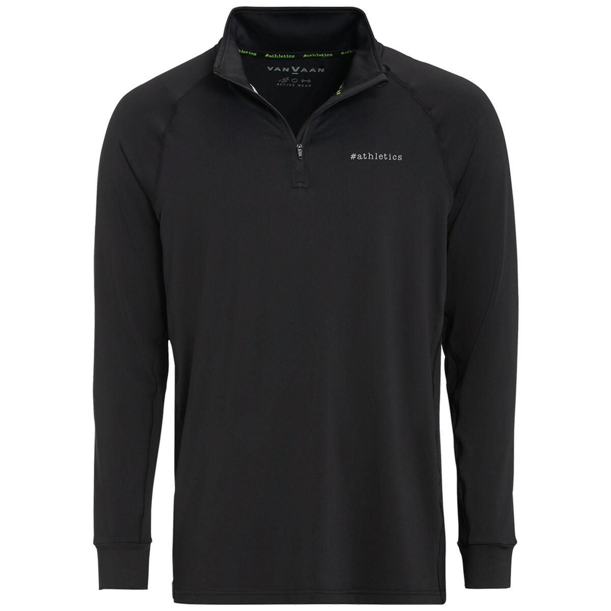 Bild 1 von Herren Sport-Langarmshirt mit Zipper SCHWARZ