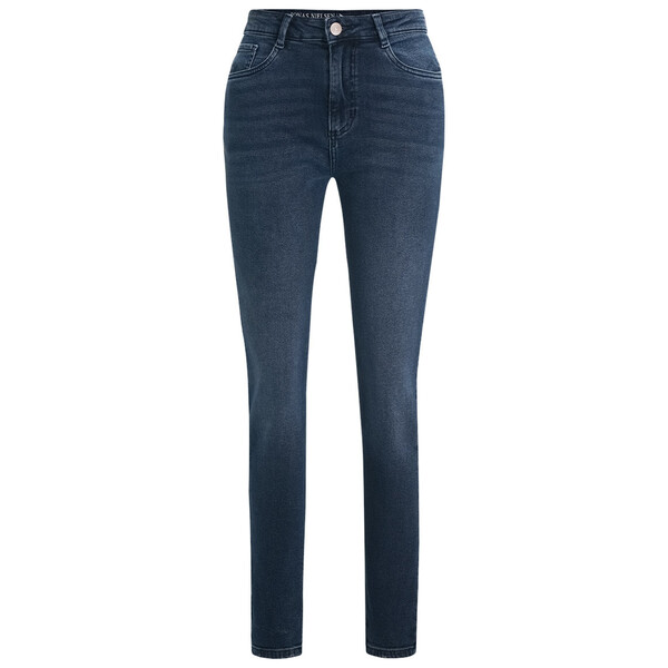 Bild 1 von Damen Mom-Jeans mit Used-Waschung DUNKELBLAU