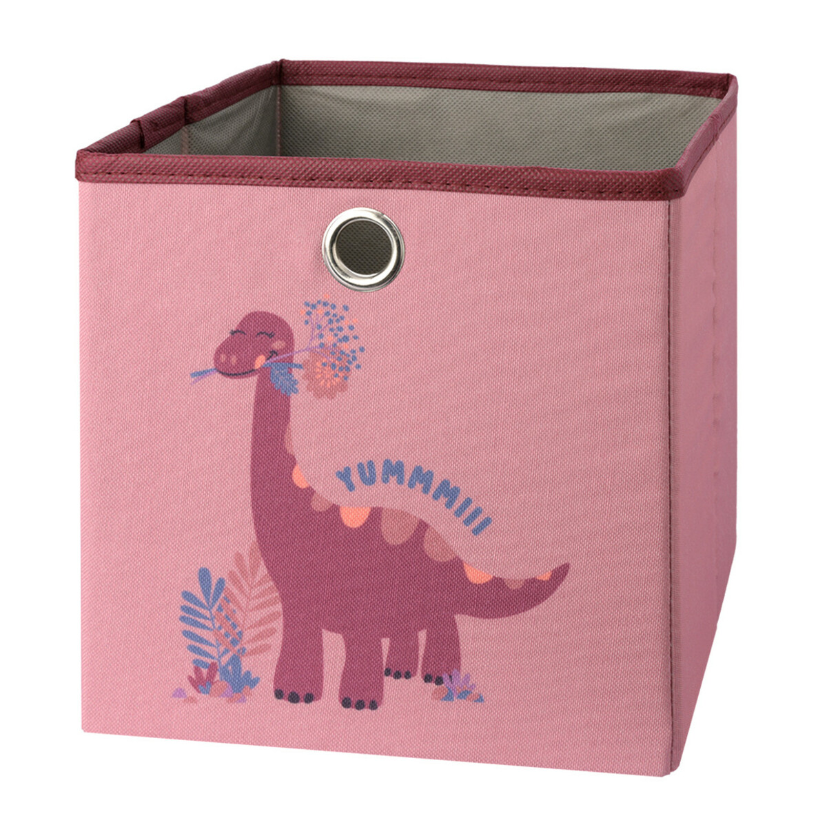 Bild 1 von Kleine Aufbewahrungsbox mit Dino-Motiv DUNKELROSA