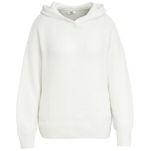 Damen Strickpullover mit Kapuze CREME