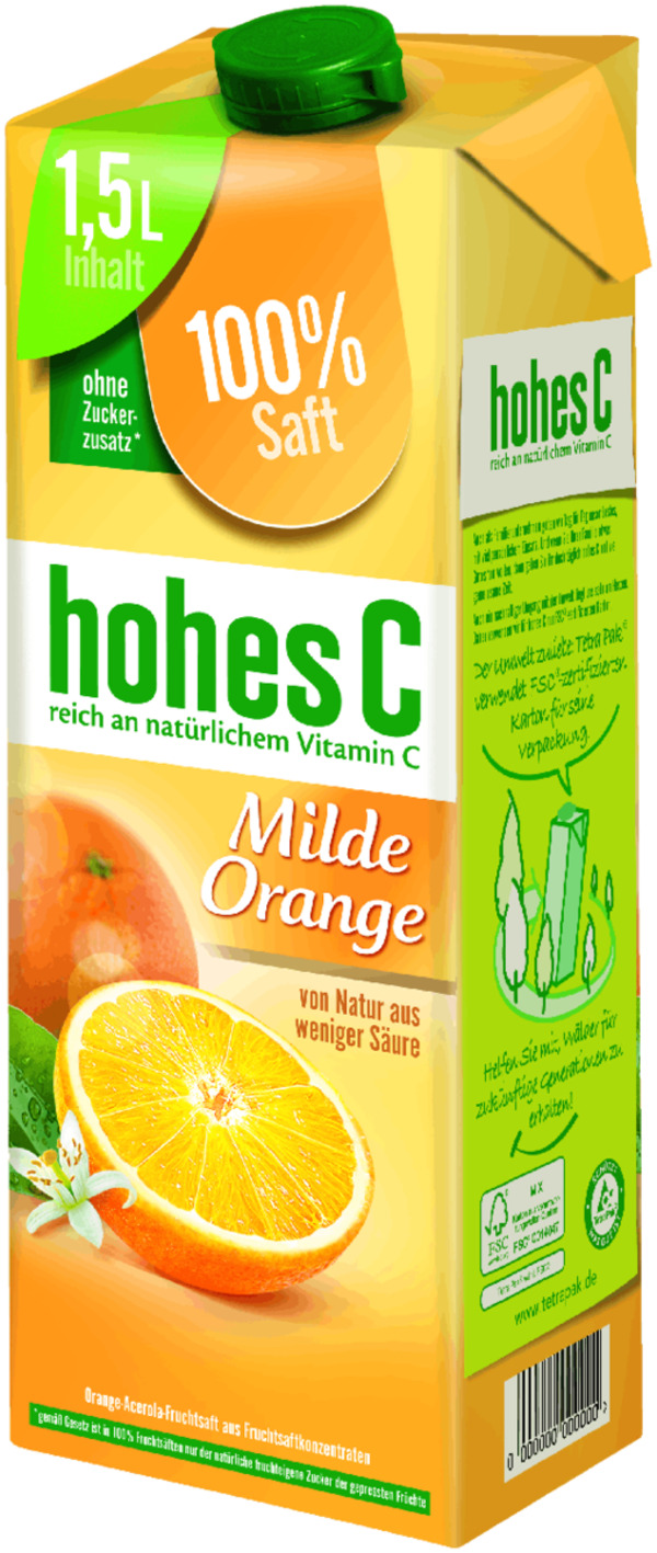 Bild 1 von Hohes C Fruchtsaft Milde Orange (1,5 l)