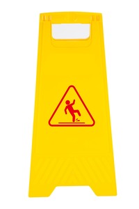 METRO Professional Warnschild, PP, 31 x 3,5 x 62 cm, gelb