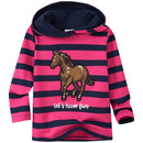 Bild 1 von Mädchen Hoodie mit Pferde-Applikation PINK / DUNKELBLAU