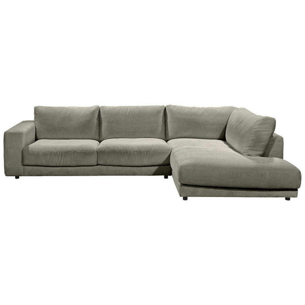 Hom`in Ecksofa, Graubraun, Textil, 4-Sitzer, Füllung: Schaumstoff ...