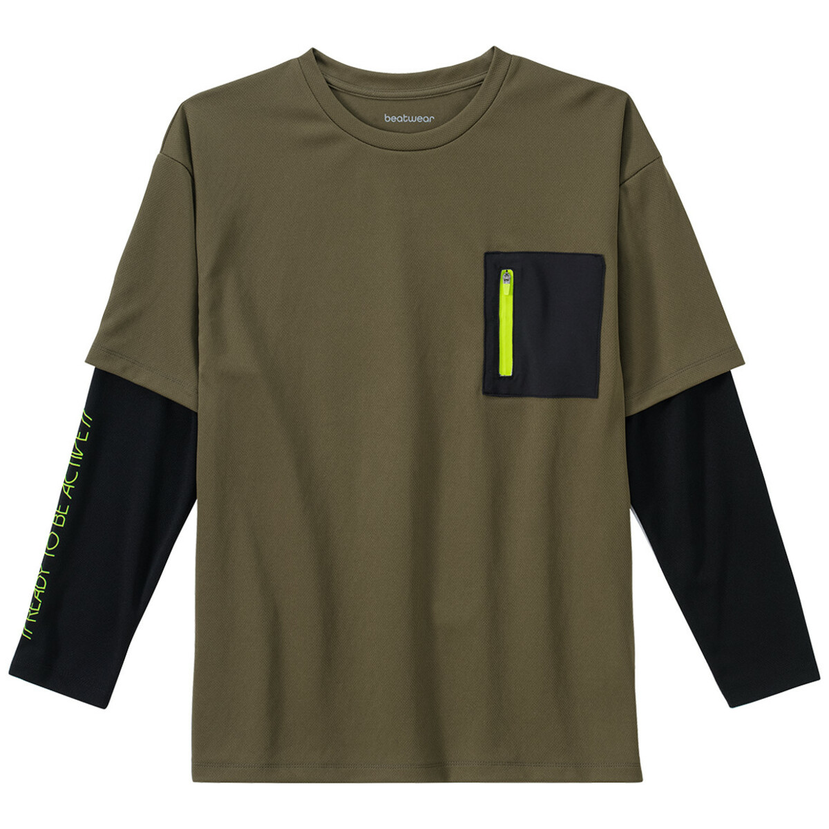 Bild 1 von Jungen Sport-Shirt im Layer-Look OLIV / SCHWARZ