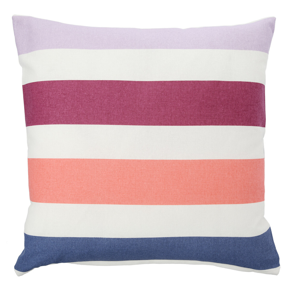 Bild 1 von Kissenhülle mit Streifen WEISS / HELLLILA / DUNKELROT