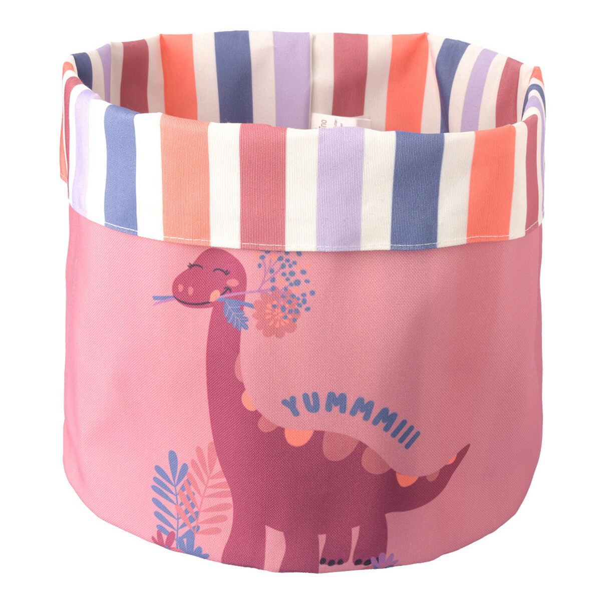 Bild 1 von Großer Aufbewahrungskorb mit Dino-Motiv DUNKELROSA / HELLLILA / BLAU