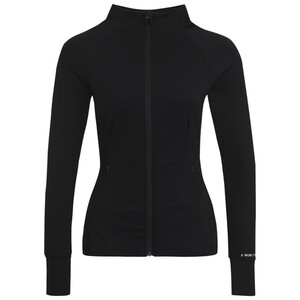 Damen Sport-Jacke mit Reißverschluss SCHWARZ